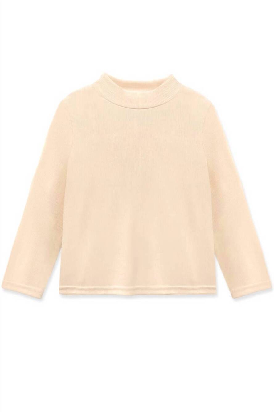NEW CUTIE PATOOTIE girl's long sleeve top in sandstone